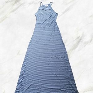 Exist Light Blue Striped Maxi Dress